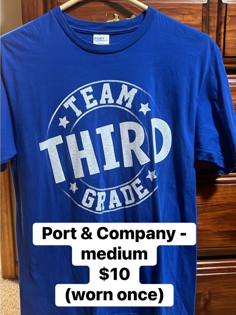 Port and Company Royal Blue 'Team Third Grade' Short Sleeve Tee